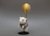 Balon Tutan Sevimli Ayı Figürü thumbnail 1