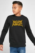 Nuclear Assault Lettern Siyah Çocuk 2ip Sweatshirt thumbnail 1