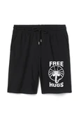 Free Facehugger Hugs Erkek Siyah Şort thumbnail 1