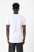 Dark Matter The Android Barcode Beyaz Erkek V yaka Tshirt thumbnail 3