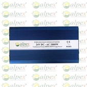 Alpex 2000 Watt 24 Volt Tam Sinüs İnverter thumbnail 2