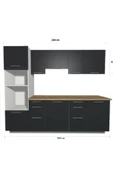 Tdesigno Viva Mutfak 260 cm Kiler Dahil Antrasit thumbnail 2
