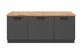 Tdesigno Devin Mutfak Alt Modül 120 cm Antrasit - Tezgah Dahil thumbnail 2