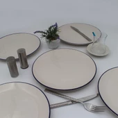 Royal 25 Cm Seramik Servis Tabağı  6 Adet thumbnail 2