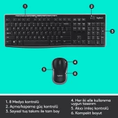 Logitech MK270 Kablosuz Klavye Mouse 920-004525 thumbnail 6