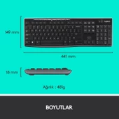 Logitech MK270 Kablosuz Klavye Mouse 920-004525 thumbnail 7