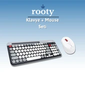 Bluetooth Klavye Mouse Set Çoklu Cihaz Bağlantılı thumbnail 1
