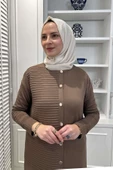 Manolya Sütlü Kahve Triko Hırka thumbnail 2