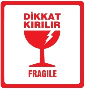 100*100 DİKKAT KIRILIR 5 RULO 500 SARIM 2500 ADET thumbnail 2