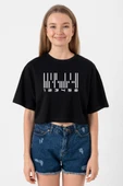 Dark Matter The Android Barcode Siyah Kadın Crop Tshirt thumbnail 1