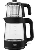 Beko CM 5964 B Floral Siyah 1900 W Cam Demlikli Çay Makinesi thumbnail 1
