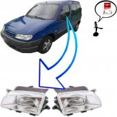 CITROEN BERLİNGO SAĞ+SOL ÖN FAR 1996 - 2002 thumbnail 1