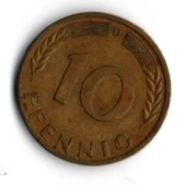 Almanya 10 Pfennig 1968-D (mp1844) thumbnail 2