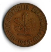 Almanya 10 Pfennig 1968-D (mp1844) thumbnail 1