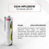 Brio Pu Mastik 280 Ml 40S Beyaz thumbnail 2
