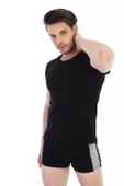 Erkek Elastanlı Siyah T-shirt 954 thumbnail 6