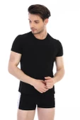 Erkek Elastanlı Siyah T-shirt 954 thumbnail 1