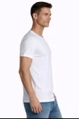 Erkek Elastanlı Beyaz T-shirt 954 thumbnail 2