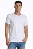 Erkek Elastanlı Beyaz T-shirt 954 thumbnail 1