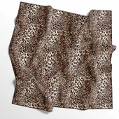 Leopar Desenli Soft Pamuk Eşarp - 04487 thumbnail 4