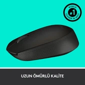 Logitech M171 USB Alıcılı Kablosuz Kompakt Mouse - Siyah thumbnail 3