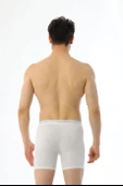 Erkek Elastanlı Biyeli Beyaz Uzun Boxer 855 thumbnail 3