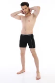 Erkek Elastanlı Biyeli Siyah Uzun Boxer 855 thumbnail 4