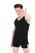Erkek Elastanlı Spor Siyah Atlet 916 thumbnail 1