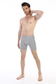 Erkek Elastanlı Biyeli Gri Melanj Uzun Boxer 855 thumbnail 4
