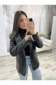 SİYAH DERİ BLAZER CEKET thumbnail 2