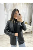 SİYAH DERİ BLAZER CEKET thumbnail 1