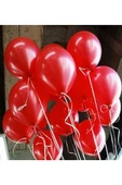 Latex Kırmızı Balon 10 Adet thumbnail 1