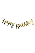 Gold Happy Birthday Banner thumbnail 1