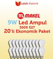 Makel 9W Led Ampul 3000K E27 20 Li Ekonomik Paket thumbnail 2
