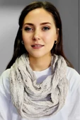 Kadın Çift Dolama Triko Örgü Boyunluk thumbnail 7