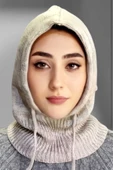 Balaclava Fitilli Triko Örgü Bere Başlık thumbnail 3