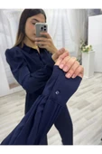 Vatkalı Klasik Gömlek - LACİVERT thumbnail 4