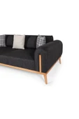 Ak sofa Leon Koltuk Takımı Antrasit 3+3 thumbnail 4