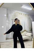 Modal Kumaş Siyah Eşofman Takımı thumbnail 2