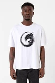 Allien Xenomorph Beyaz Erkek Oversize Tshirt thumbnail 1