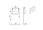 Vitra Basis Dolaplı Ayna, 80 Cm 66902 thumbnail 2
