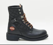 Harley Davidson New Worker Erkek Siyah Deri Bot thumbnail 2