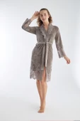 Dantelli Niki Kadife Bambu Cotton Sabahlık thumbnail 2