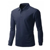 POLO YAKA LACİVERT SWEATSHİRT thumbnail 2