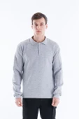 POLO YAKA GRİ SWEATSHİRT thumbnail 1