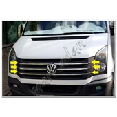 VW Crafter Krom Ön Panjur 2012-2017 6 Parça Paslanmaz Çelik thumbnail 2