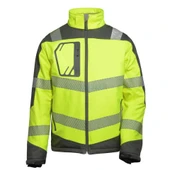 Reflektörlü Su Geçirmez Termal Softshell İş Montu Sarı thumbnail 6