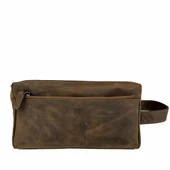 Hakiki Deri CA253 Dopp Kit El Çantası Tigon Taba thumbnail 1