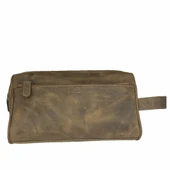 Hakiki Deri CA253 Dopp Kit El Çantası Tigon Taba thumbnail 5
