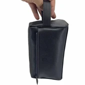 Hakiki Deri CA250 Dopp Kit El Çantası Siyah thumbnail 7